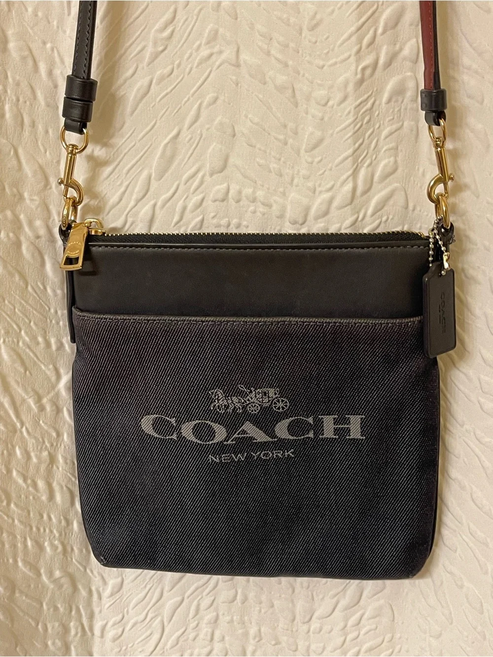 Coach New York Kitt Messenger Denim Crossbody Bag - NWOT **
